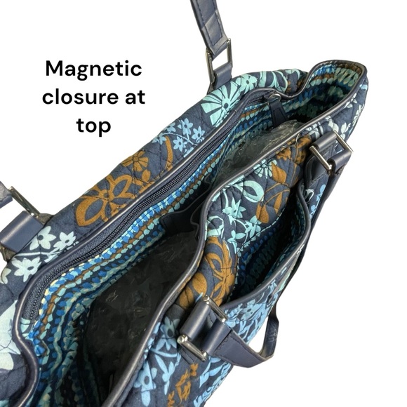 Vera Bradley Java Floral Tote/Laptop/Shoulder Bag Purse Quilted 12.5 x 14.5 - Picture 2 of 16